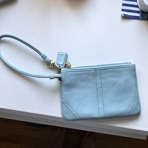 Blue coach wristlet